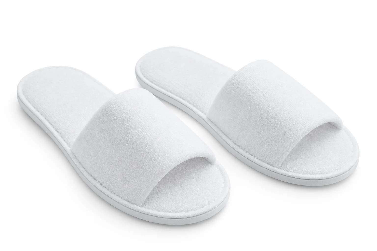 Open Toe Terry Slippers